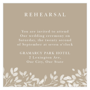 Hanging Canopy Rehearsal Cards