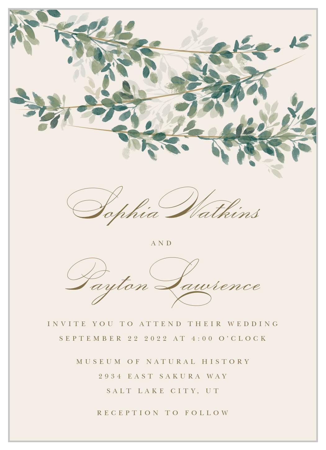 Hanging Canopy Wedding Invitations