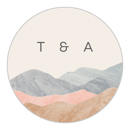 Mystic Mountains Wedding Stickers