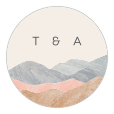 Gift family and friends our Mystic Mountains Wedding Stickers as a memento of your special day.