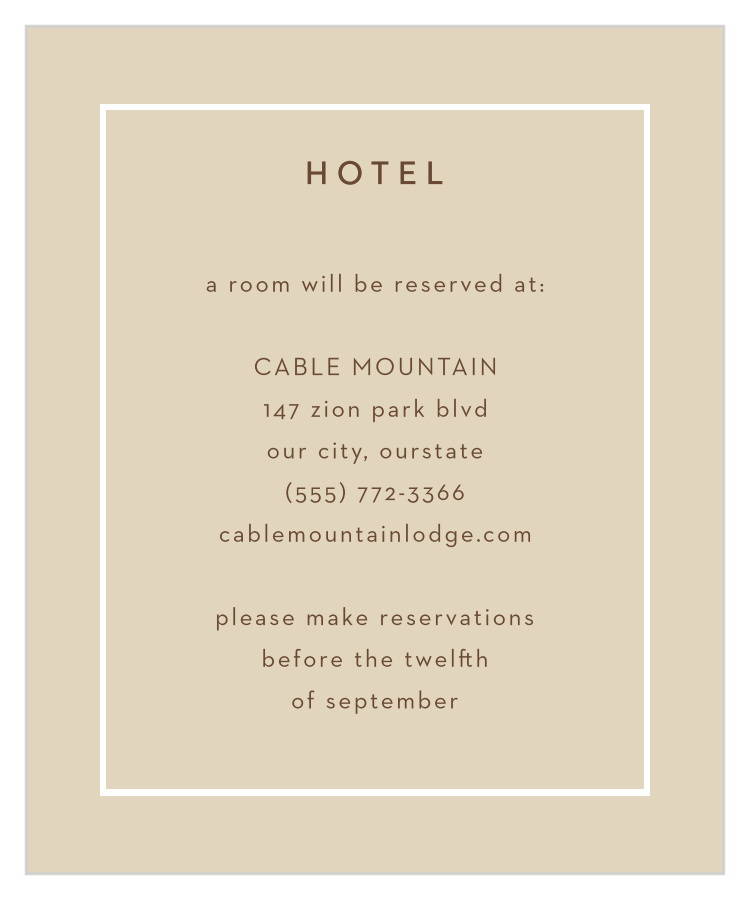 Dried Foliage Accommodation Cards