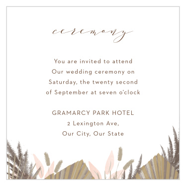 Dried Foliage Ceremony Cards