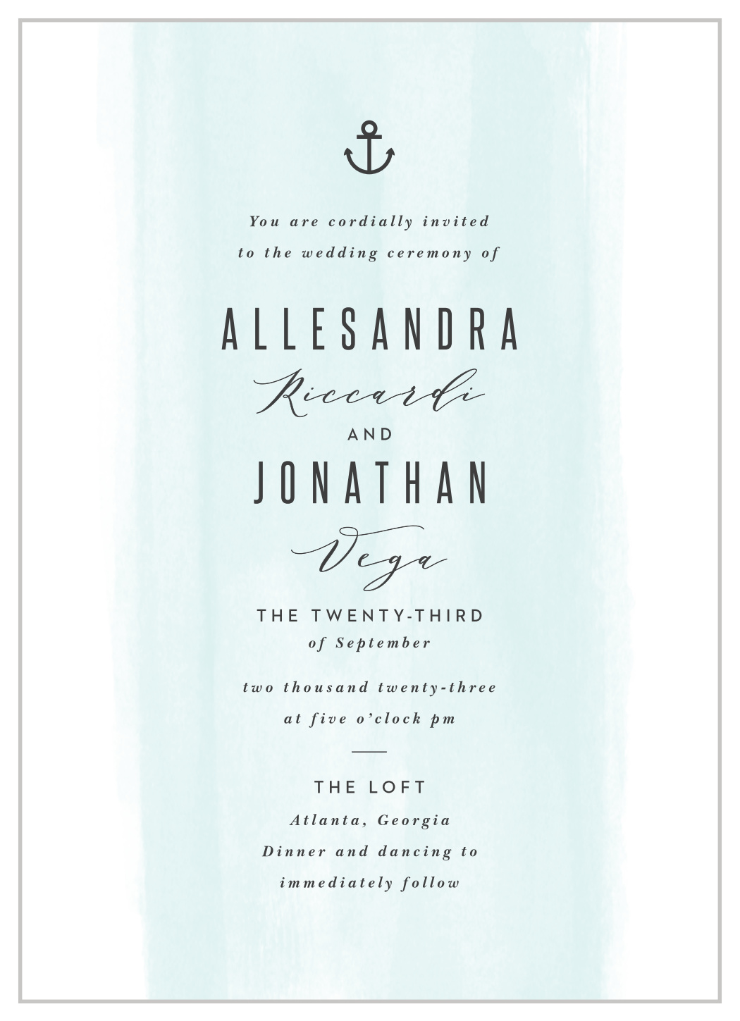 Nautical Anchor Wedding Invitations