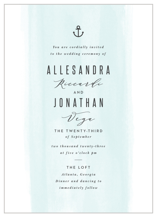 Nautical Anchor Wedding Invitations
