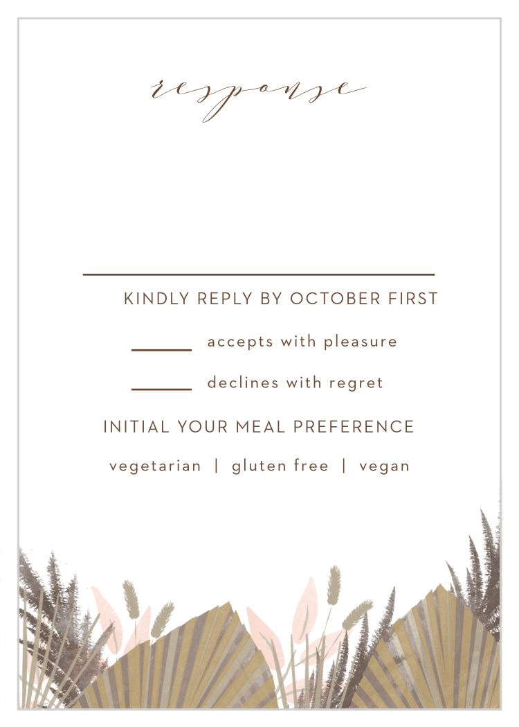 Dried Foliage Response Cards