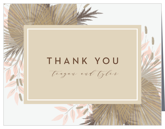 Dried Foliage Wedding Thank You Cards