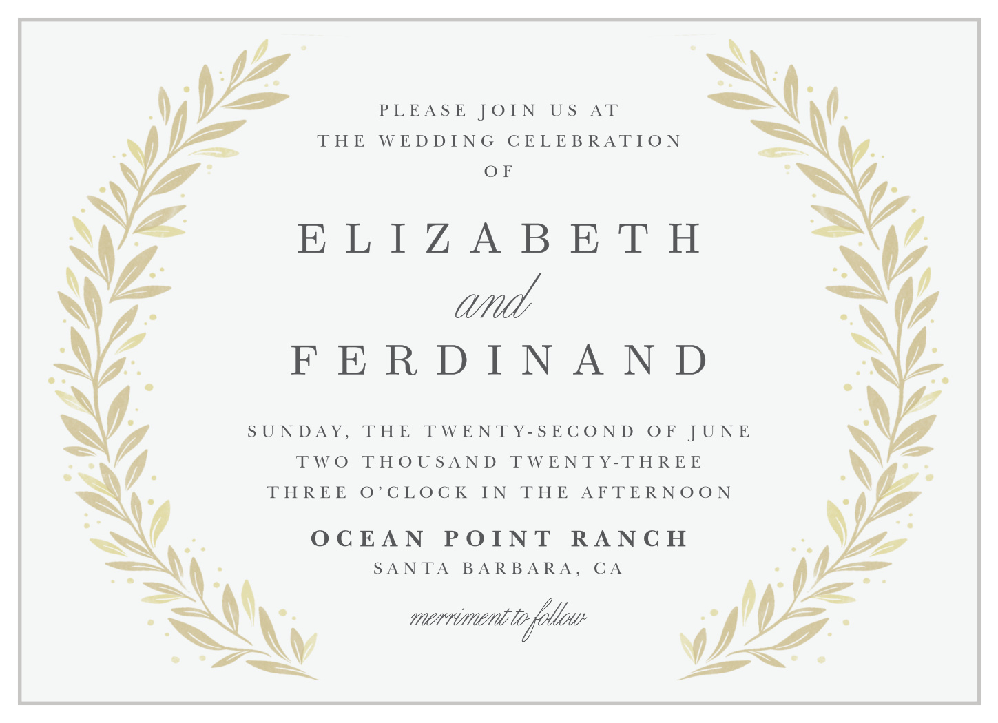 Modern Half Circle Wedding Invitations