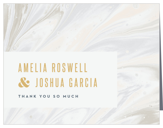 Show your gratitude to all your supporters with our Marbled Shell Wedding Thank You Cards. 