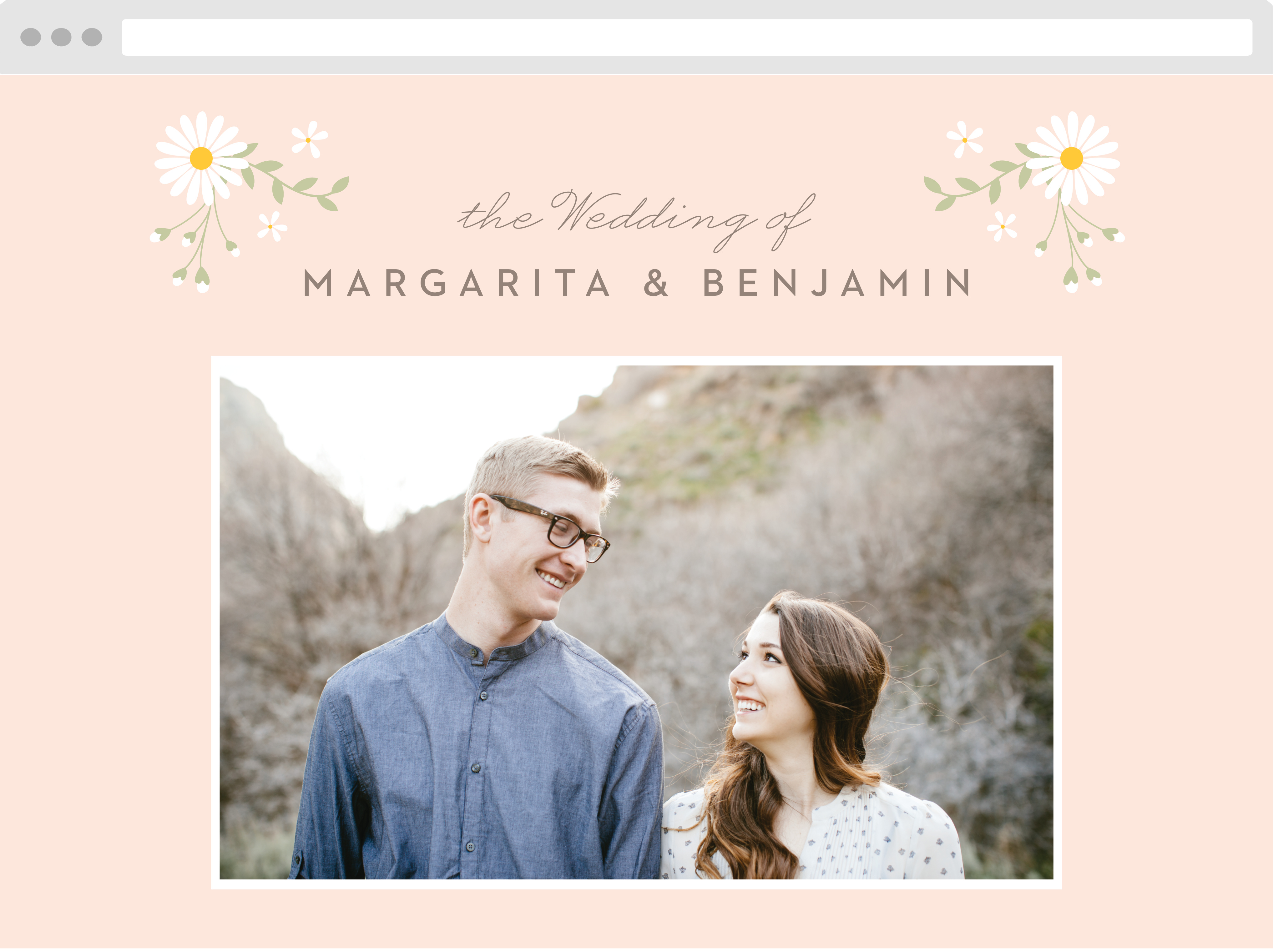 Summer Daisy Wedding Website
