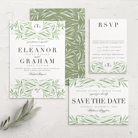 Engraved Elegance Wedding Invitations