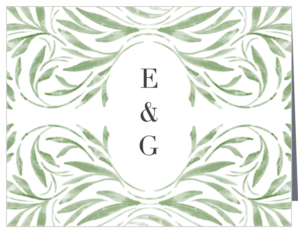 Engraved Elegance Wedding Thank You Cards