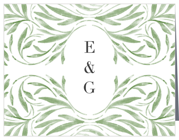 Engraved Elegance Wedding Thank You Cards