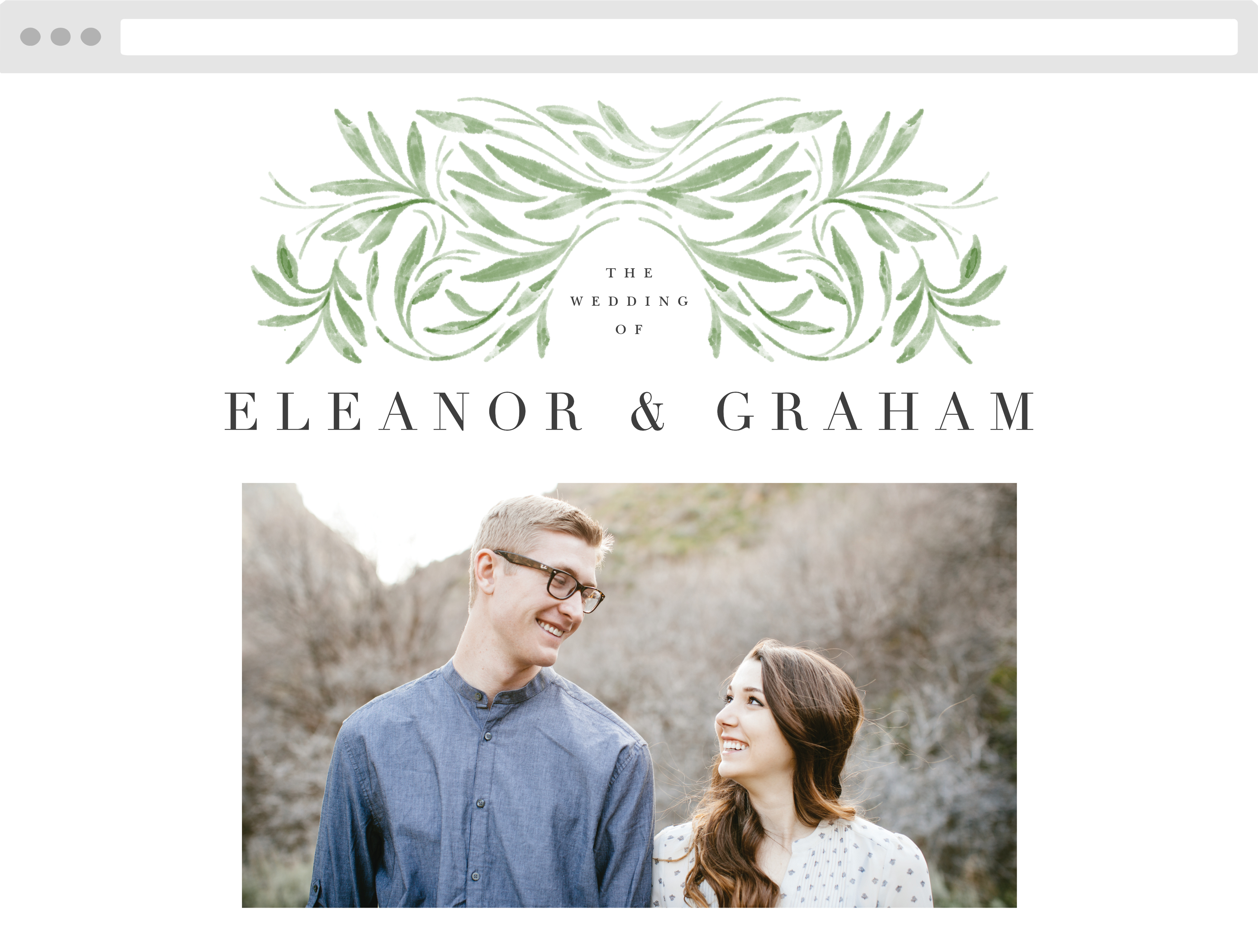 Engraved Elegance Wedding Website