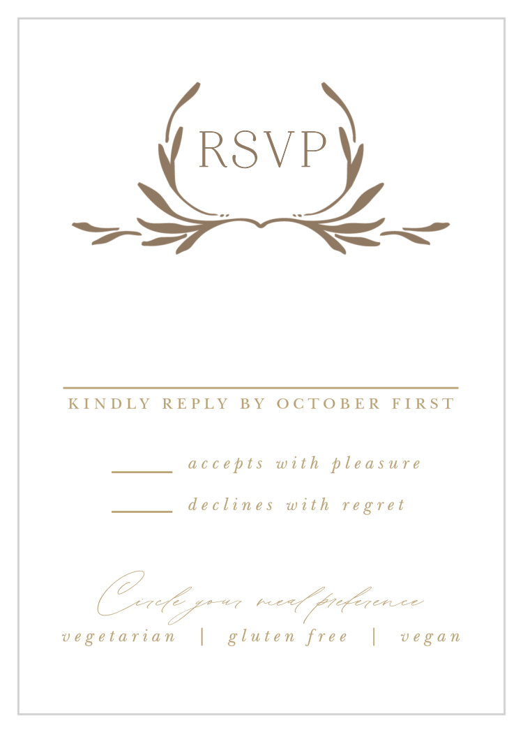 Monogrammed Minimalist Response Cards