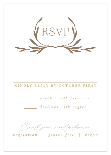 Monogrammed Minimalist Response Cards