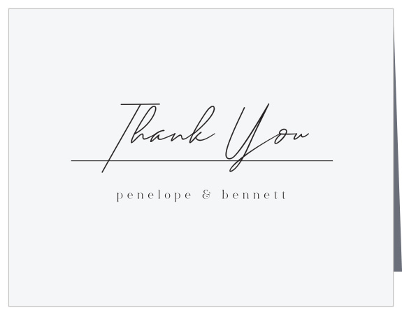Minimal Magnifique Wedding Thank You Cards