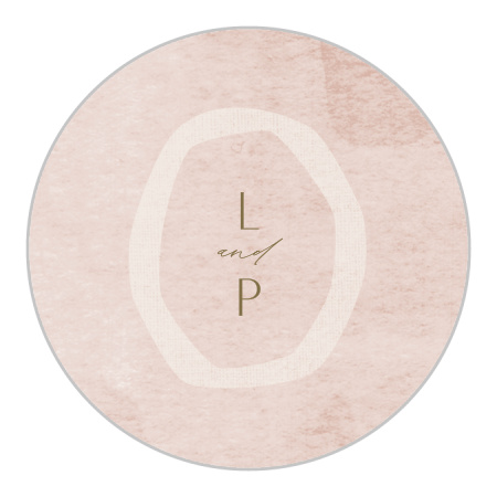 Composed Canvas Wedding Stickers