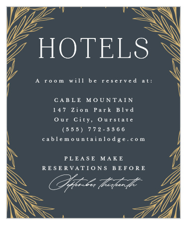 Leafy Laurel Accommodation Cards