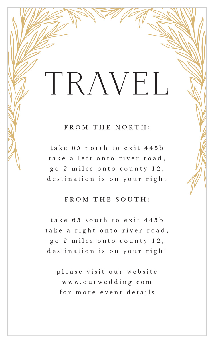 Leafy Laurel Direction Cards
