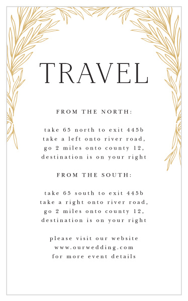Leafy Laurel Direction Cards