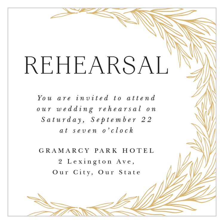 Leafy Laurel Rehearsal Cards