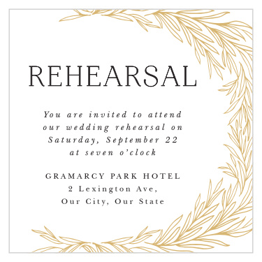 Leafy Laurel Rehearsal Cards
