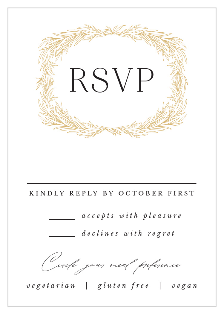 Leafy Laurel Response Cards