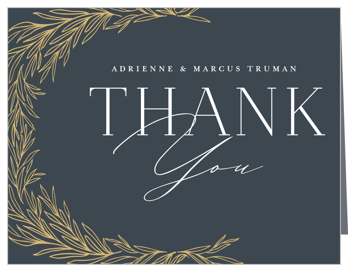 Leafy Laurel Wedding Thank You Cards
