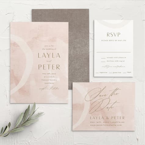 Composed Canvas Wedding Invitations