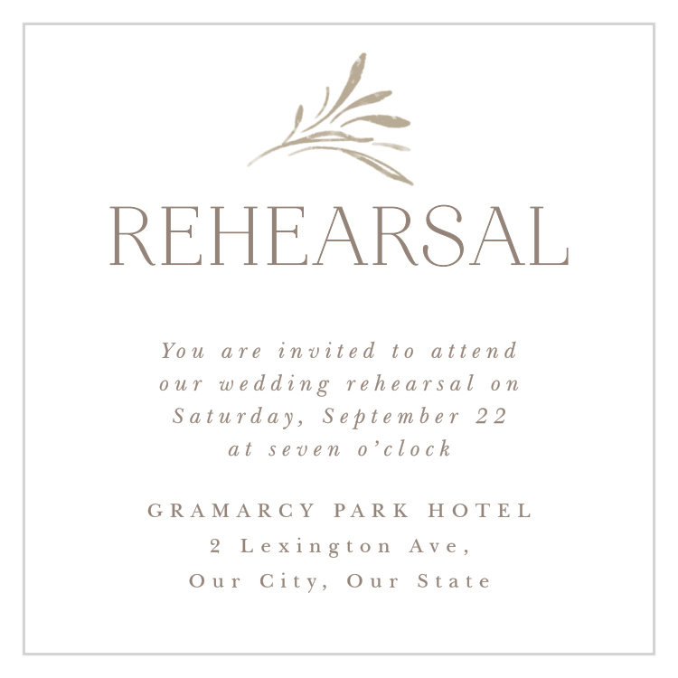 Botanical Romance Rehearsal Cards