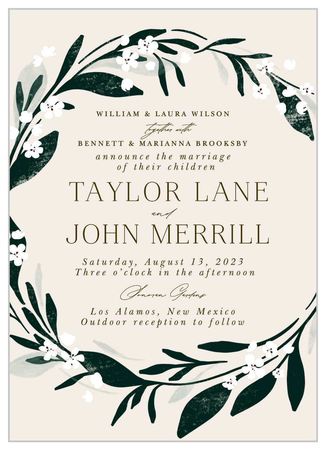 Encircled Elegance Wedding Invitations