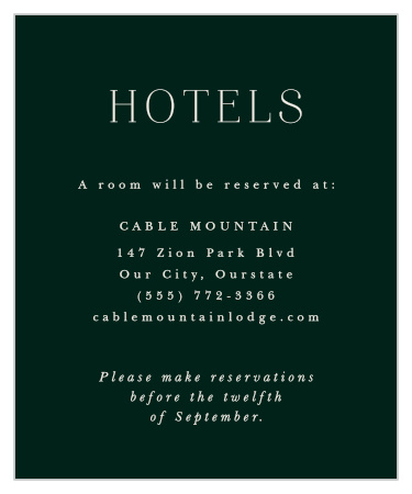 Encircled Elegance Accommodation Cards