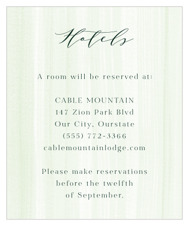 Verdant Vine Accommodation Cards