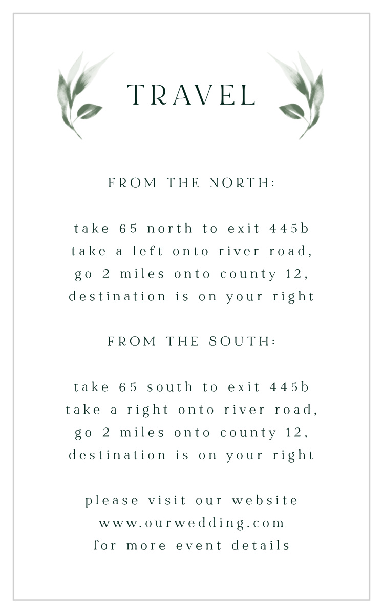 Verdant Vine Direction Cards