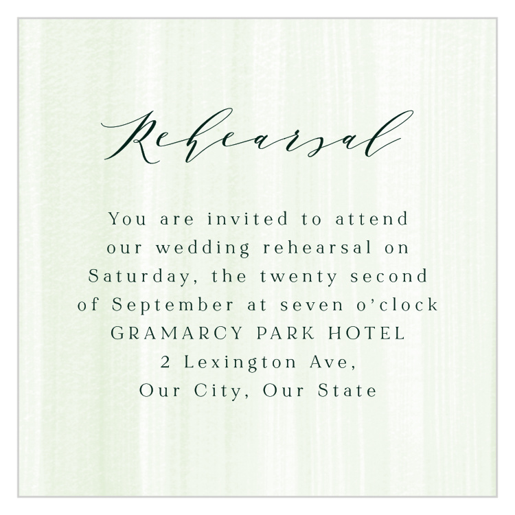 Verdant Vine Rehearsal Cards