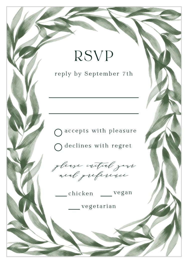 Verdant Vine Response Cards