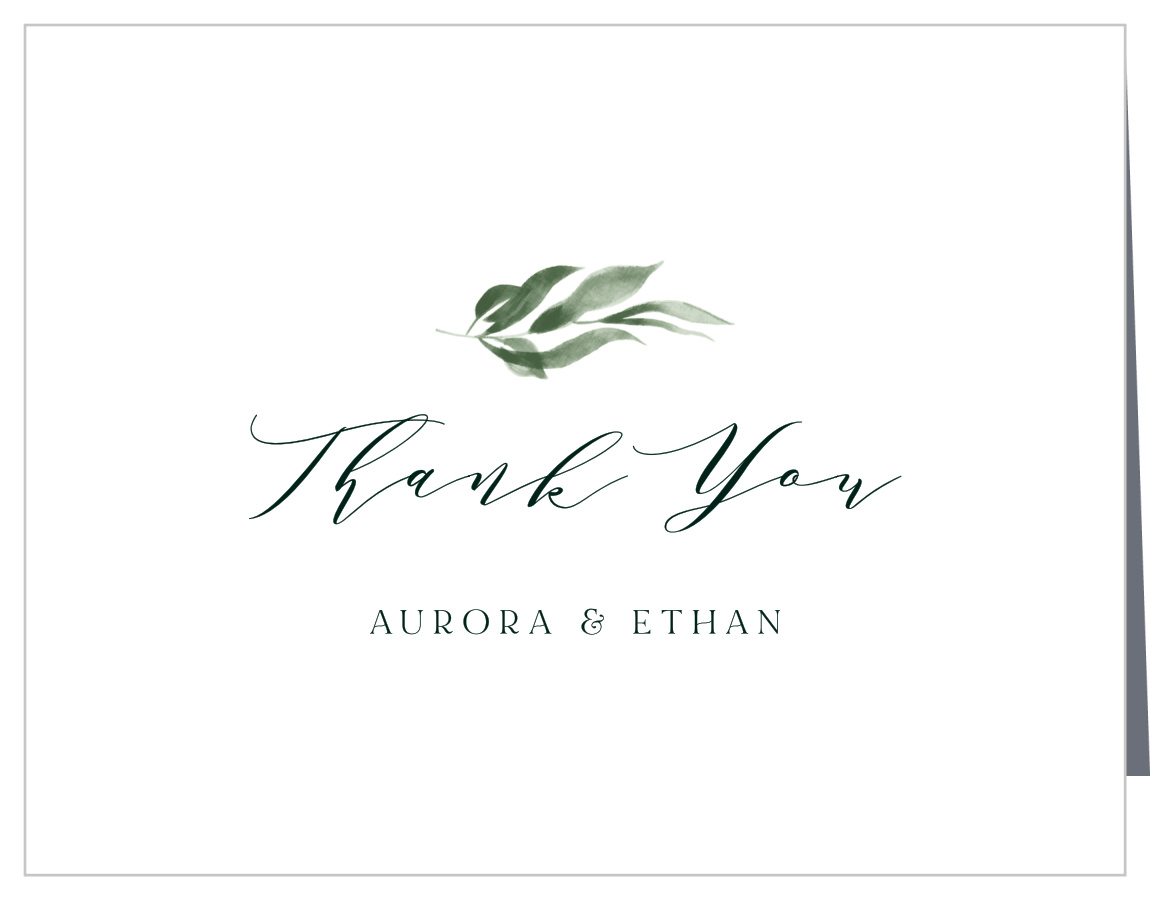 Verdant Vine Wedding Thank You Cards