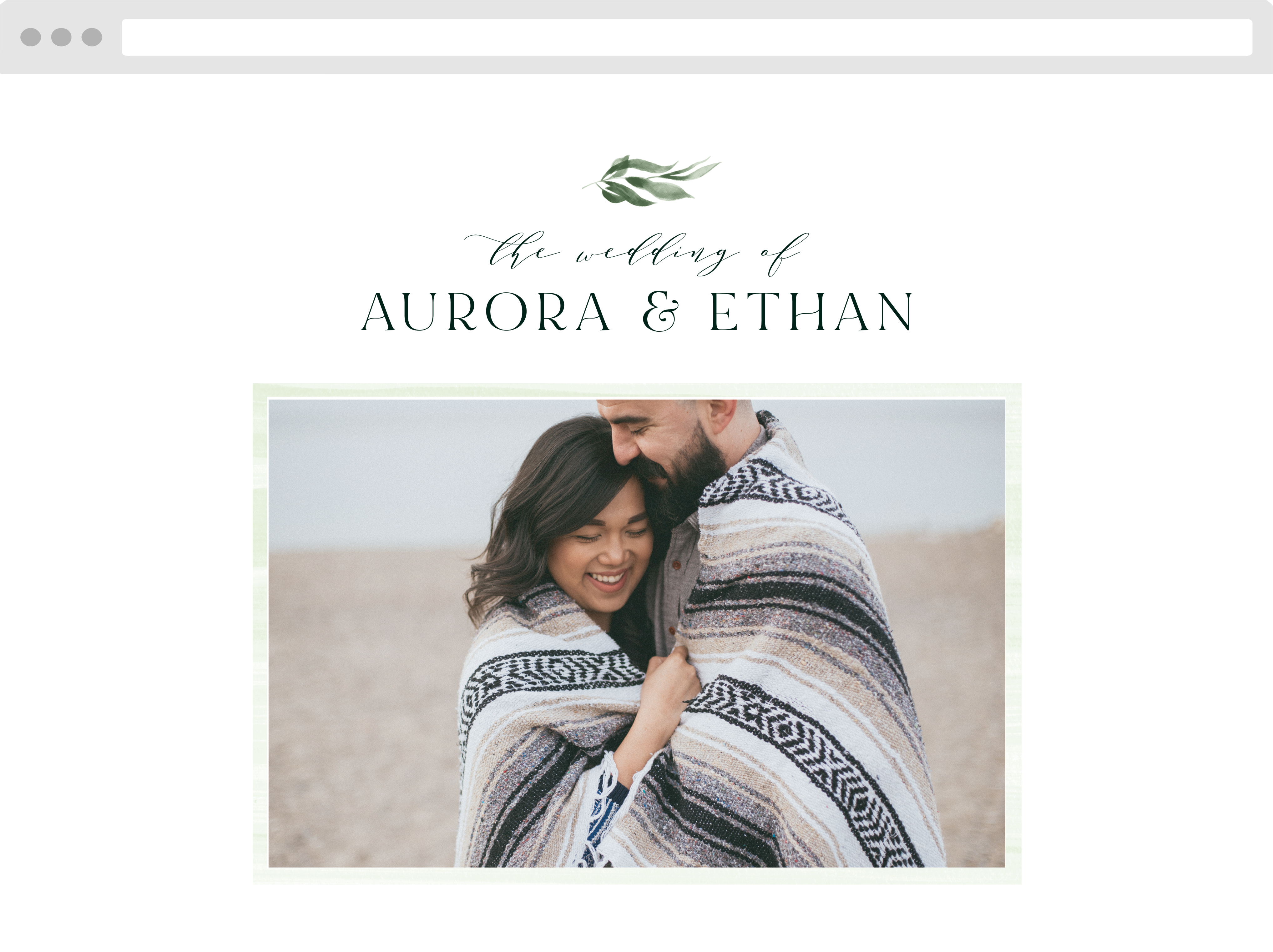 Verdant Vine Wedding Website