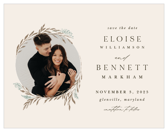 Family and friends are sure to have their calendars marked for your wedding when you send out our Hidden Garden Save the Date Magnets.