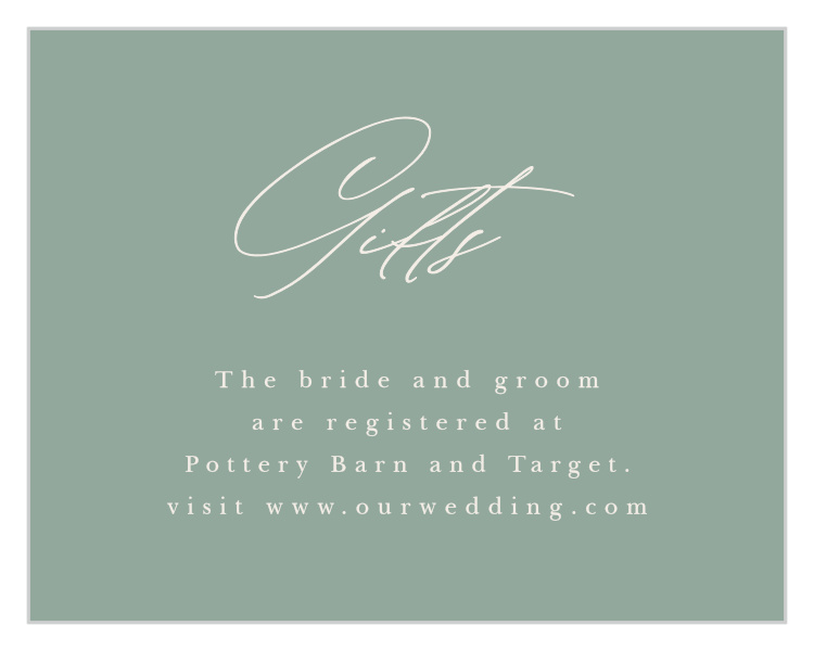 Hidden Garden Registry Cards
