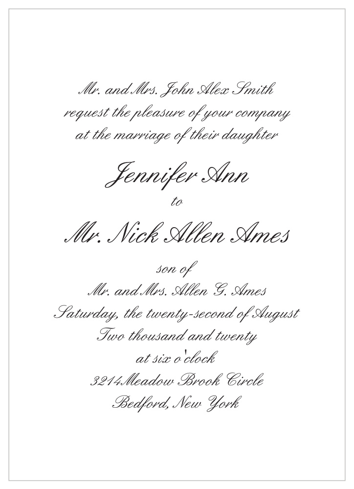 Simple Luxury Wedding Invitations