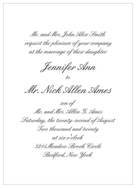 Simple Luxury Wedding Invitations
