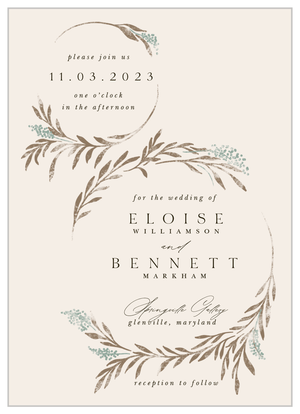 Hidden Garden Wedding Invitations