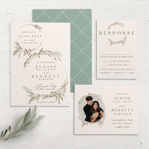 Hidden Garden Wedding Invitations
