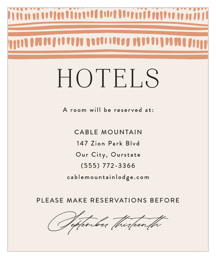 Boho Radiance Accommodation Cards