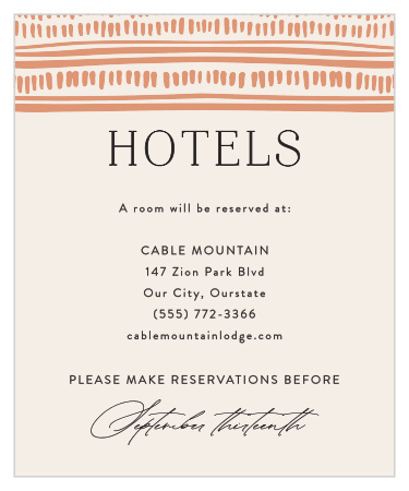 Boho Radiance Accommodation Cards