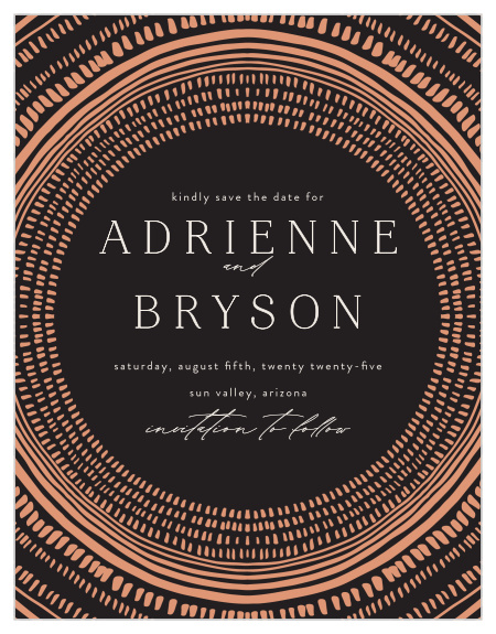 Mark a spot on everyone's calendars with our Boho Radiance Save the Date Magnets. 