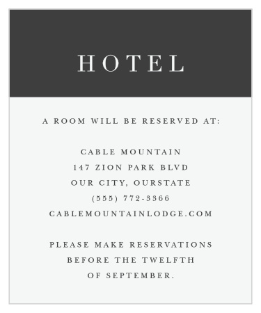 Classical Statement Accommodation Cards