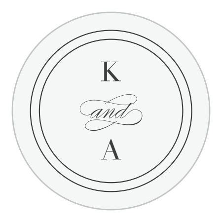 Classical Statement Wedding Stickers