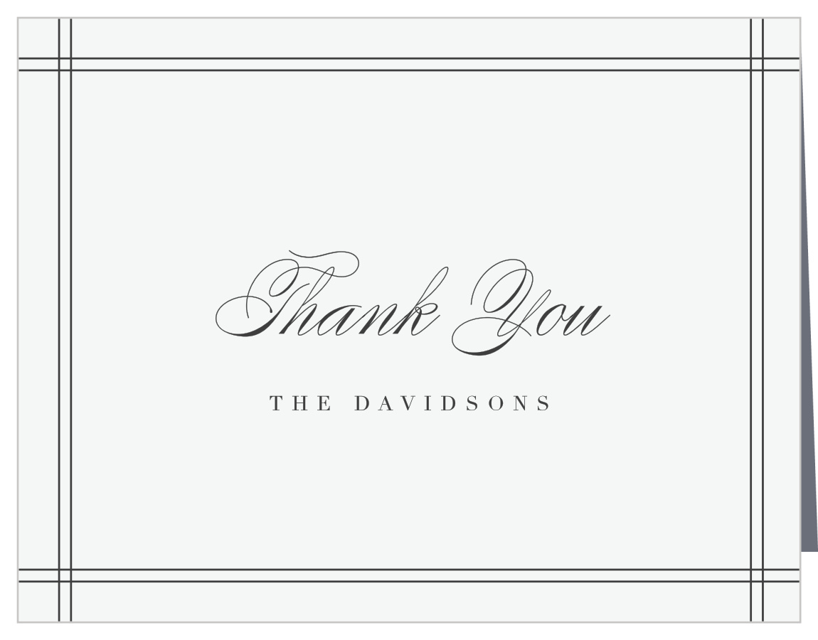 Classical Statement Wedding Thank You Cards